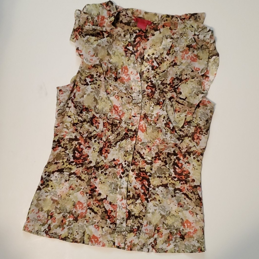 Sunny Leigh Sleeveless Ruffle Blouse